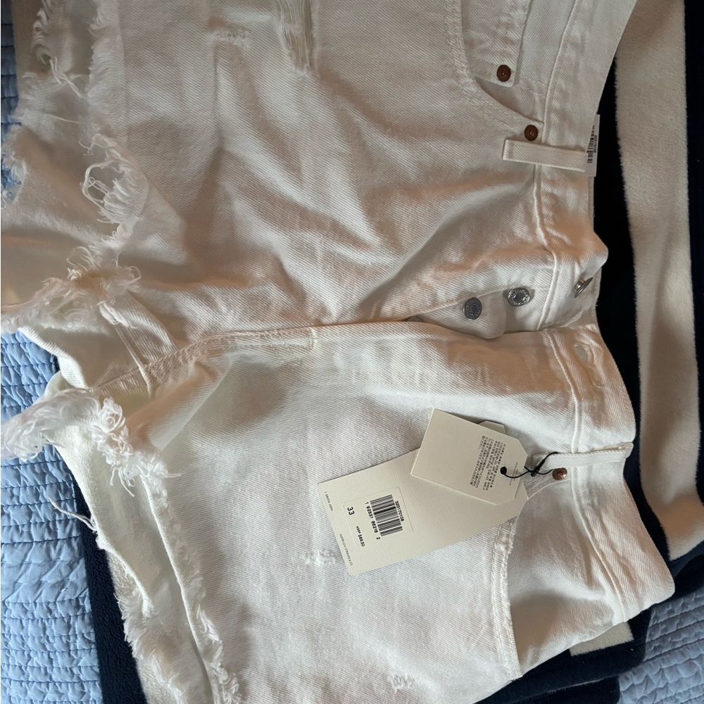 Levi's Cream Jean Shorts for Women